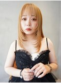 ロングレイヤー/顔まわりカットシャギーレイヤー姫カット