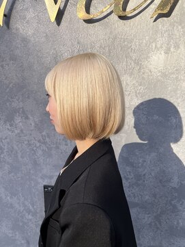 ネイロ 錦糸町(NeiRo) 魅力倍増カールセミディシアーカラーダークアッシュショートヘア