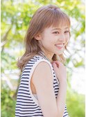 ハイトーン/ミディアムレイヤー/透明感/プラチナベージュ