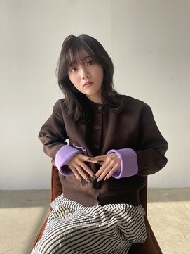 レイヤーカット/くびれヘア/ラベンダーカラー