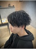 刈り上げセンターパート/波巻きツイストスパイラル/本八幡