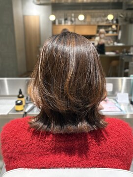 オーガニック リブ 川越(organic+live) ブリーチなしカラー◆大人可愛いミディアムレイヤーボブ春髪