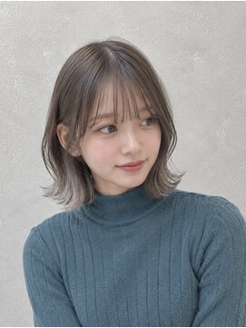 エニル 春日部店(enil) ◎透明感のある柔らかミディアム×グレージュカラー◎
