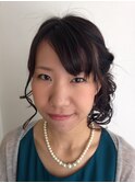 編み込み☆無造作ふんわりサイドアップ