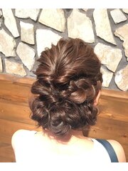 大人可愛いヘアセット◎結婚式 浴衣セットどちらも似合います！