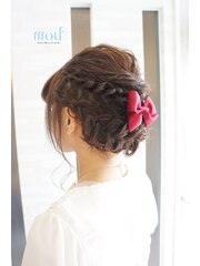 ワイドバングx結婚式xパーティxヘアアレンジx二次会xブライダル