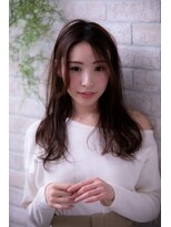 ヘアーアートシフォン 池袋西口店(Hair art chiffon)&nbsp;伸ばしかけくせ毛風マッシュウルフにオン眉切りっぱなしボブ