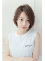 ミンクス 原宿店(MINX)&nbsp;ことりベージュ、ベージュカラー、フェミニンボブ、ボブ