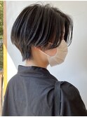 【morio原宿】黒髪　ショート　ハンサムショート　横沢