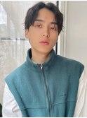 ナチュラルセンターパートショート刈り上げなし　１