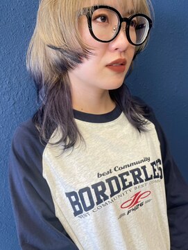 バンミー(BUNMEE) ぷつっとウルフ×毛先デザインカラー