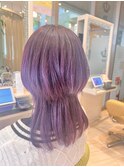 ブリーチ  カラー   クラゲヘアー  ラベンダーカラー