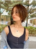 【GEEKS渋谷】クールショート/マッシュウルフ/大人ベージュ/小顔