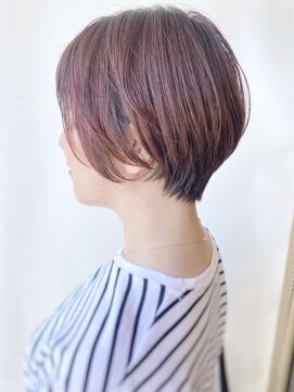 モリオフロムロンドン 原宿本店(morio from London) 【morio原宿】ショート　ピンクブラウン