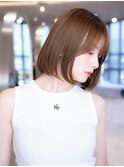 20代30代切りっぱなしレイヤーボブ/髪質改善ストレート/外ハネ
