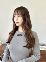 ヘアー アイス 御器所本店(HAIR ICI)&nbsp;20代透明感チョコレートブラウン顔周りレイヤーカット冬カラー