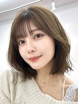 サンドイエナ 横浜店(sand yena)&nbsp;くびレイヤーボブルフネビージュ小顔ワンレンこなれミディ