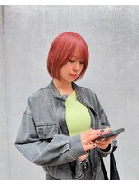 フェンヘアーアイス 中目黒(Fen.hair ici) 春らしくコーラルピンクとボブで可愛らしく◎