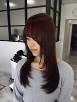 ビューティーサロン クロス(CROSS)&nbsp;レイヤーカット/顔周りレイヤー/韓国レイヤー/ピンクブラウン