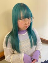 ハナモリ テララ(hanamori terara) ターコイズグリーンカラー×ハイトーン