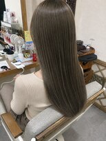 ヘアリゾート粋 ウナム 新宿東口店(enam)&nbsp;ブリーチなし透明感カラー/ミントベージュ/艶髪/ロング