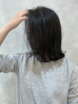 ムウ 難波(MOU)&nbsp;ブルージュボブ_グレージュカラーボブウルフココアベージュ