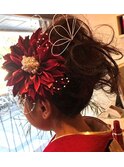 蒲田abilityhair ポンパアップ成人式ヘアー