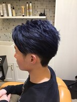 ヘアーサロン ルーム(ROOM.)&nbsp;ネイビーブルーカラー