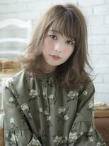 大人女性に大人気☆オリーブベージュ×ミディアム