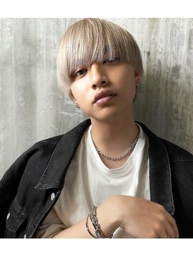 リップスヘアー 銀座(LIPPS hair) ハイトーンサラッとマッシュ