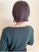 春オススメ。人気の切りっぱなしボブ/アースカラー