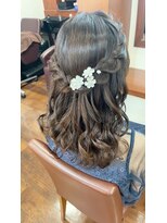 ハープアップ　編み込み