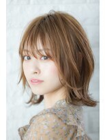 クシュ 所沢東口店(kusyu...)&nbsp;ペールベージュセクションカラーグラデーションカラー外ハネボブ