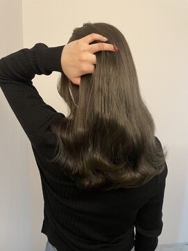 ディア(Dear) ブリーチなしのオリーブグレージュ.