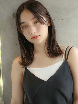 アンドレイ 表参道(andrey) [ANDREY]グレーベージュ/レイヤーロング/前髪パーマ黒髪カタログ