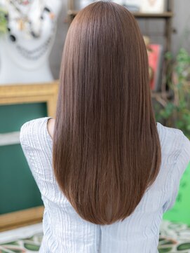カバーヘア イヴ 戸頭店(COVER HAIR EVE) ★美髪ミルクティーベージュ小顔艶感ストレート20代30代40代★10