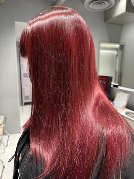 ヴァイス 渋谷店(VAICE) チェリーレッド/ブリーチなしカラー［ダブルカラー/重め前髪］