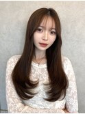 〇レイヤーカット×小顔韓国風前髪