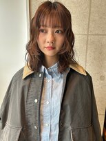 チル 福井駅前店(Chill)&nbsp;福井駅前ゆるふわパーマニュアンスパーマベージュ外はねボブ