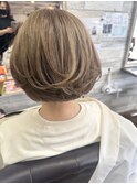 メッシュ無し全体白髪ぼかしカラー