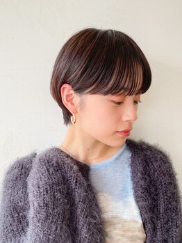 オブヘアージユウガオカ(Of HAIR Jiyugaoka)の写真/【平日新規限定!カット＋2STEPTr￥9515】素材を活かしたトレンドのショート・ボブに"あなたらしさ"をプラス
