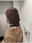 春ボブ×ピンクブラウン