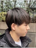 刈り上げマッシュ/グレージュカラー/フェザーショート
