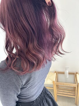 ジジ チーク 栃木(Gigi cheek) 1ブリーチピンクパープルカラー