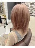 ブリーチ×ホワイトピンクベージュ