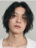ニュアンスパーマメンズウルフカットfifth原宿毛流れ緩め