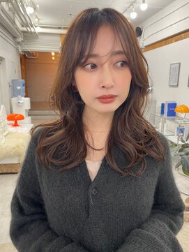 ポーチバイハニー オモテサンドウ(PORCH by HONEY omotesando) ゆるふわミディアム/バタフライカット/ココアベージュ1