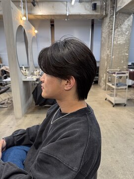 メンズ/メンズカット/韓国風マッシュ/センターパート