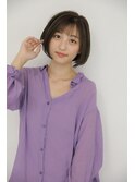 小顔ひし形 レイヤーカット 透明感カラー