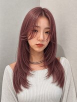 トリッカ シブヤ(TRICCA SHIBUYA)&nbsp;ハッシュカット/レイヤーカット/ピンクベージュ/韓国ヘア/小顔